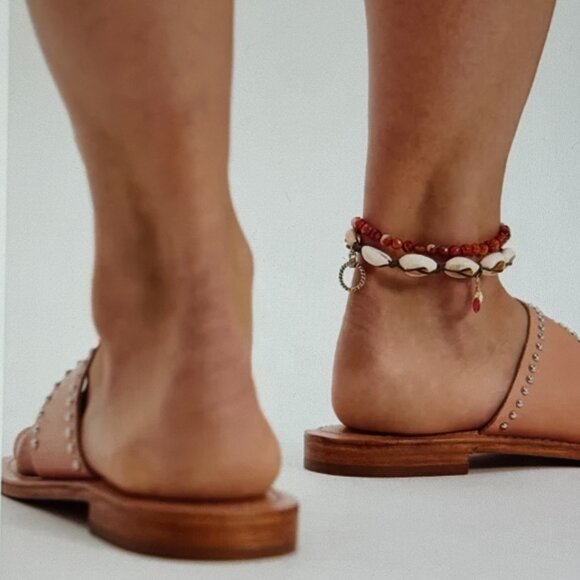 New WithTags Free People Amelie Tiny Stud Sandals Jewelry Ring Flats - Picture 2 of 4